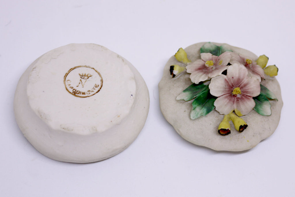 Caja Porcelana Capodimonte con Flores