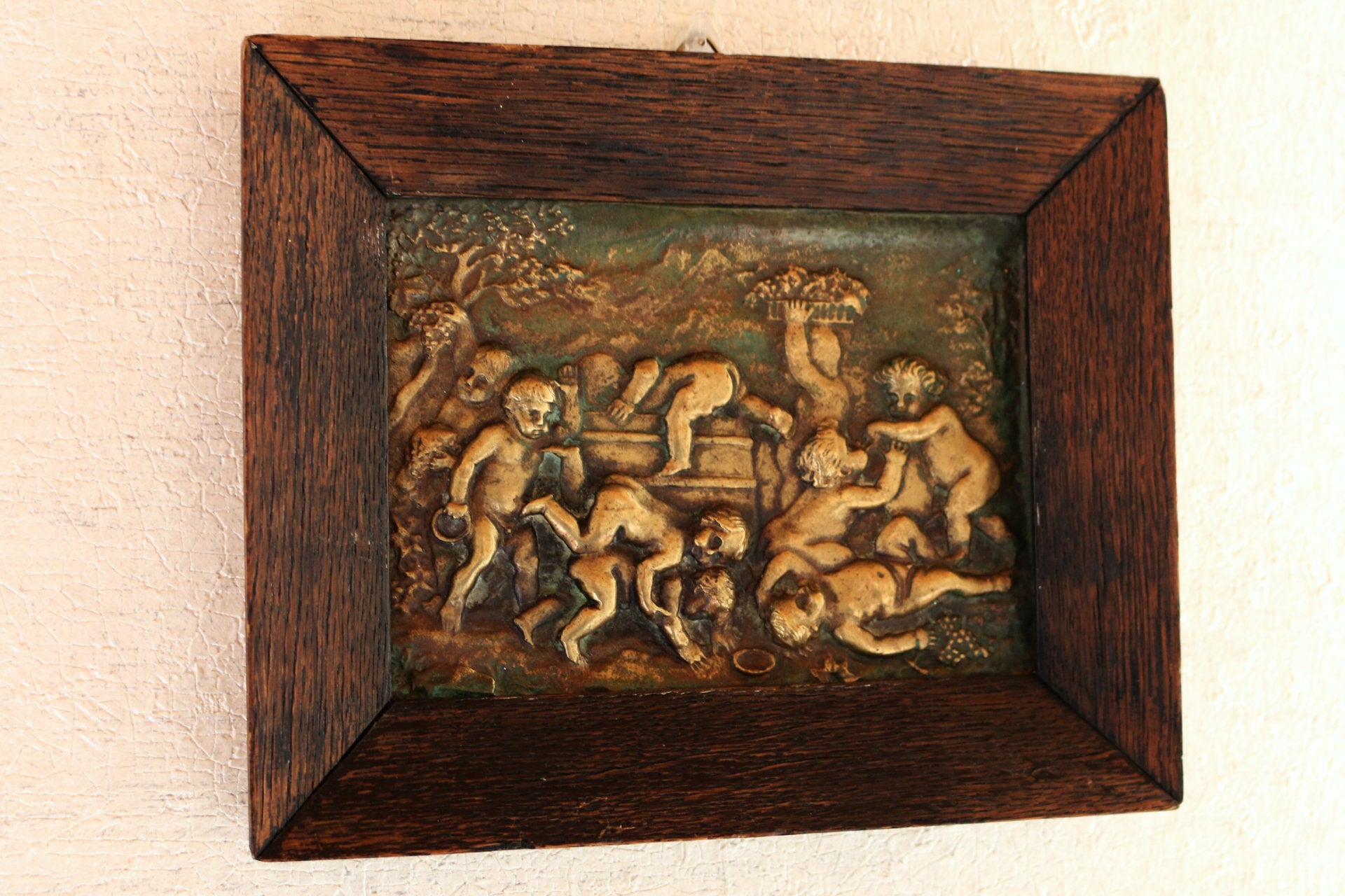 Cuadro Niños en Bronce Relieve