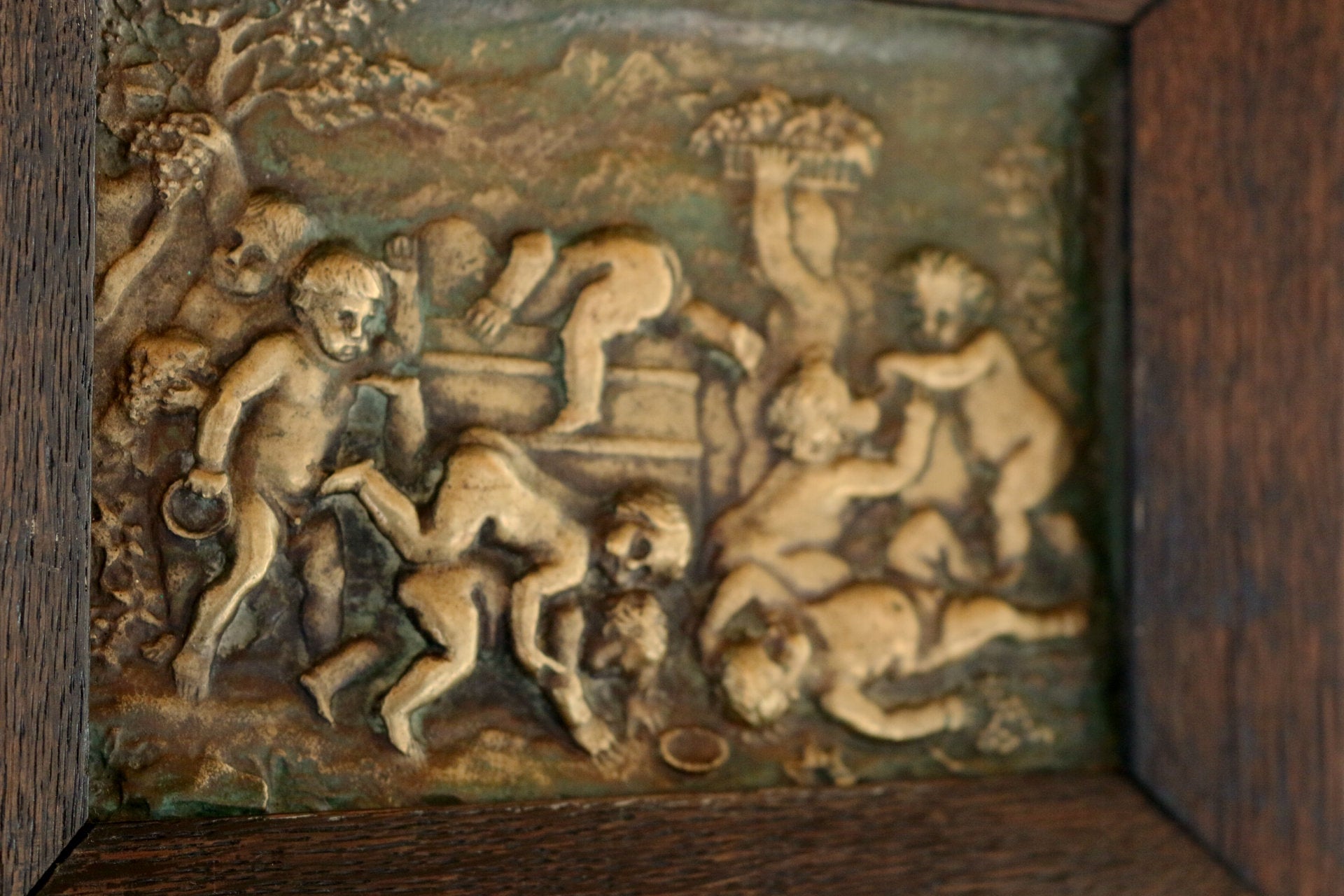 Cuadro Niños en Bronce Relieve