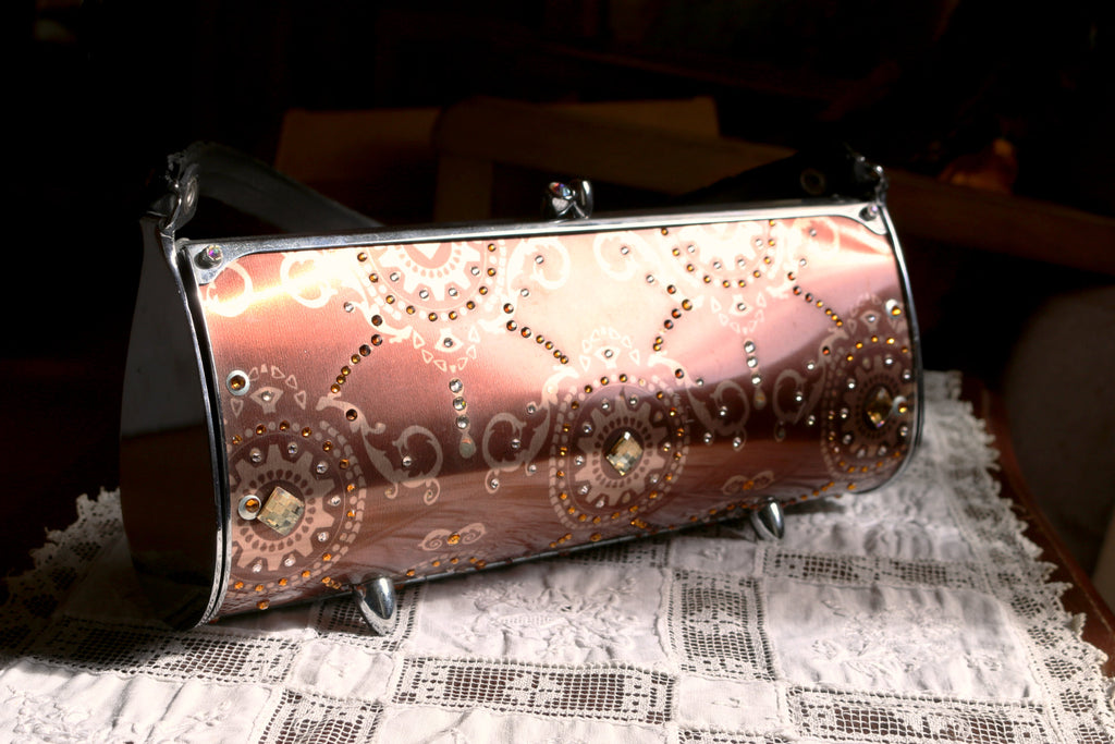 Bolso de Acero Americano con cristales de Swarovski