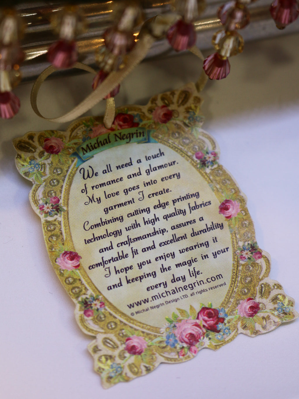 Chal "Michal Negrin: con Decoración en Cristales de Swarovski