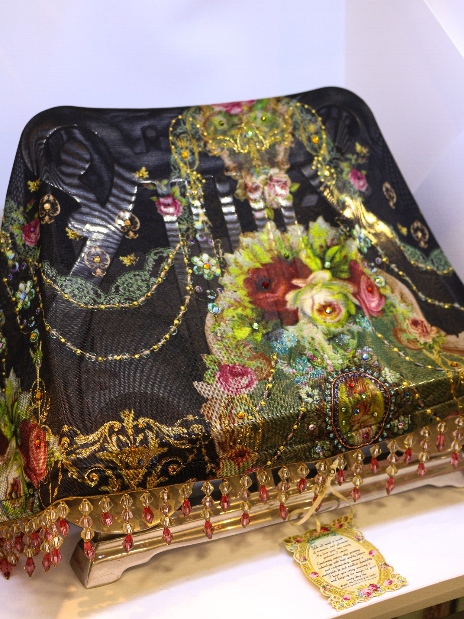 Chal "Michal Negrin: con Decoración en Cristales de Swarovski