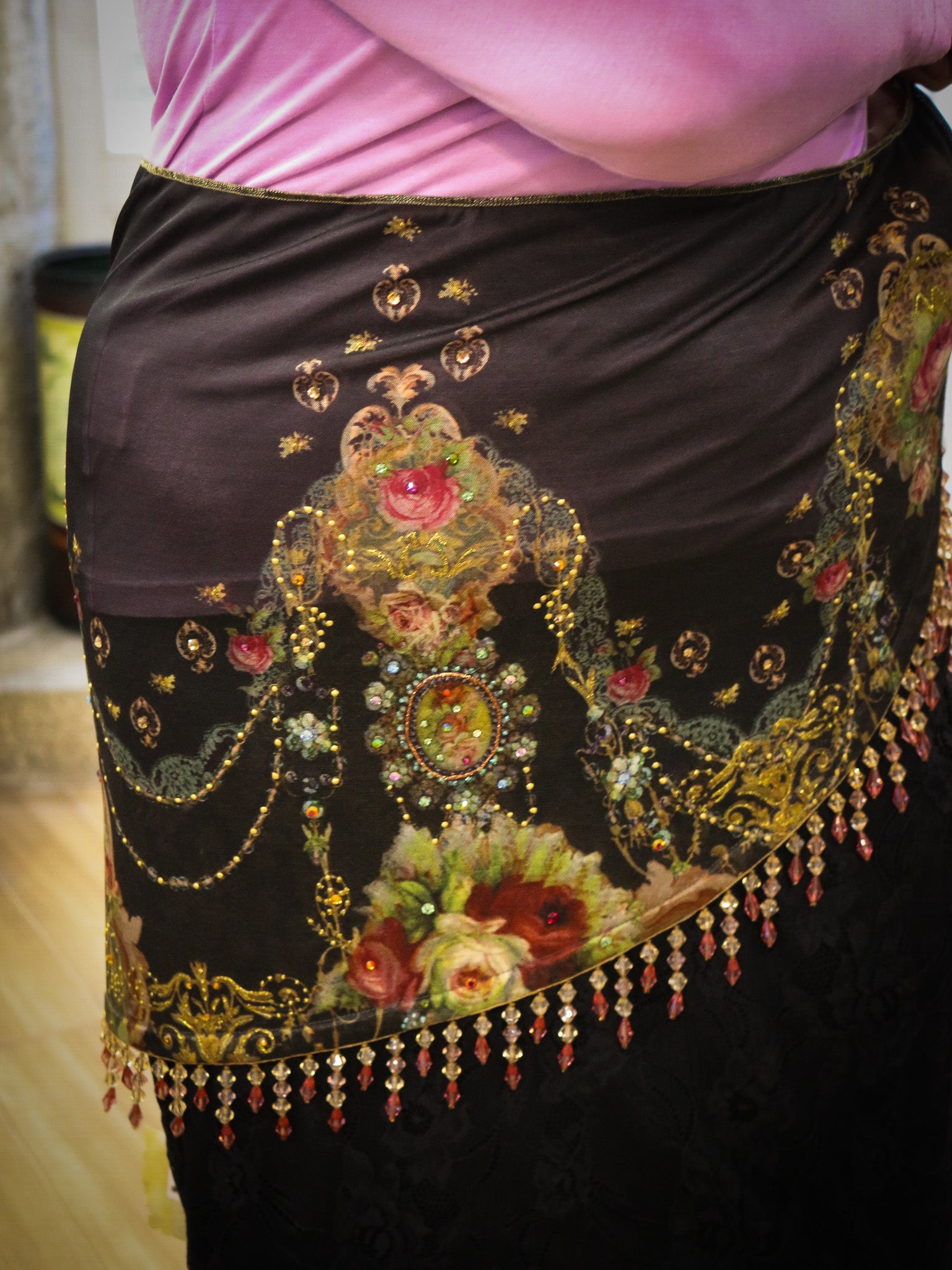Chal "Michal Negrin: con Decoración en Cristales de Swarovski