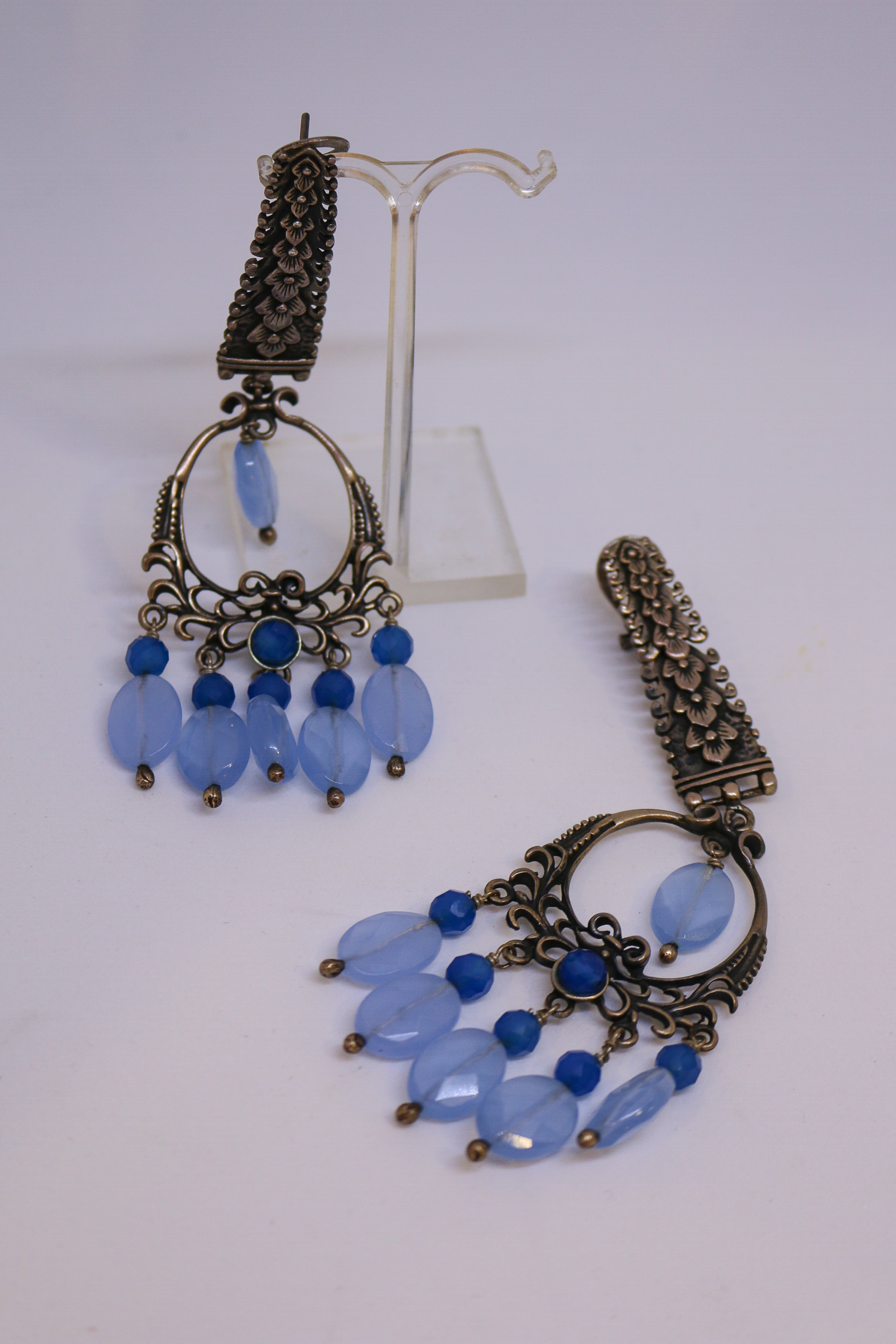 Pendientes Plato de Ley con Amazonitas
