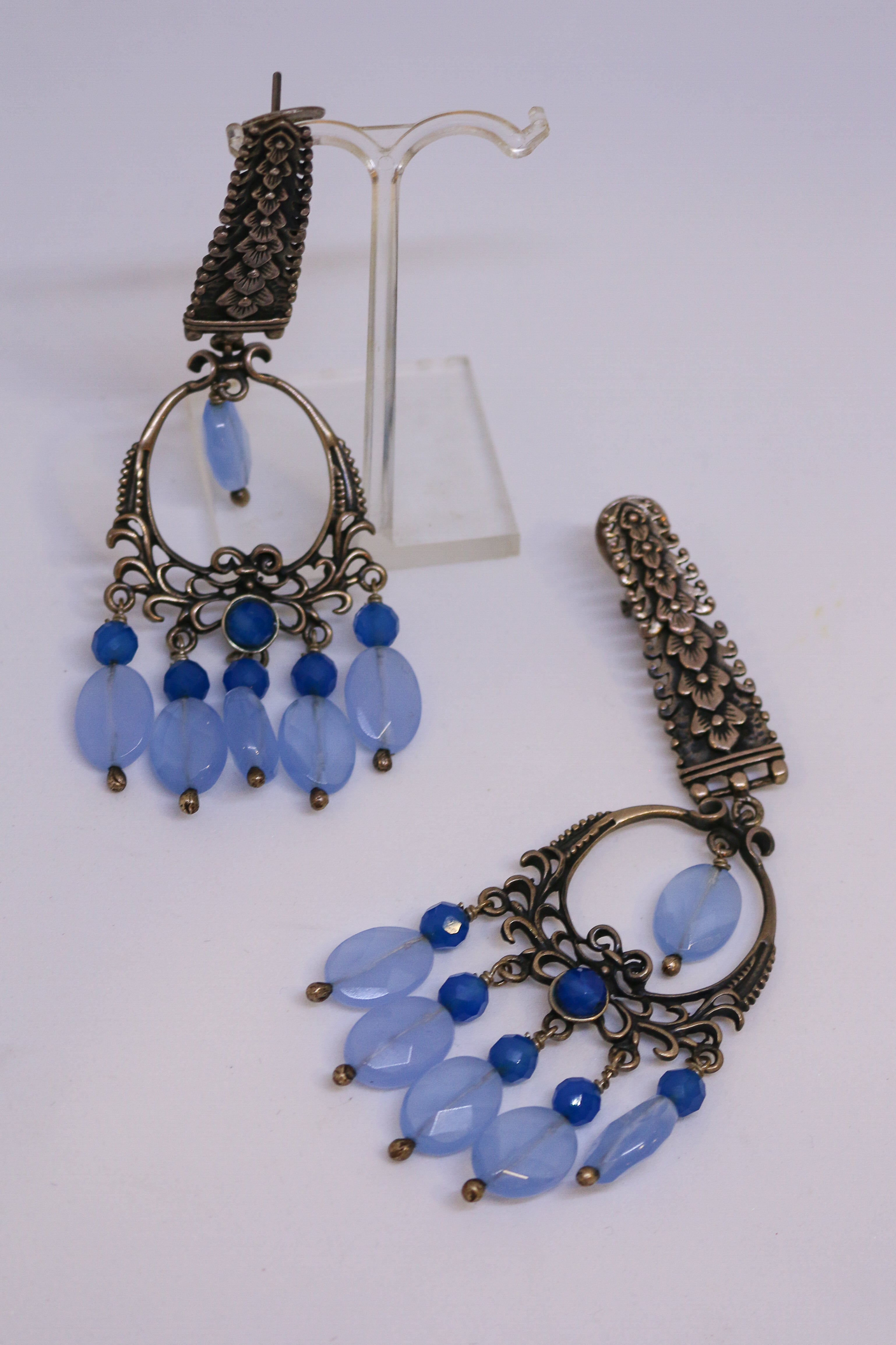Pendientes Plato de Ley con Amazonitas