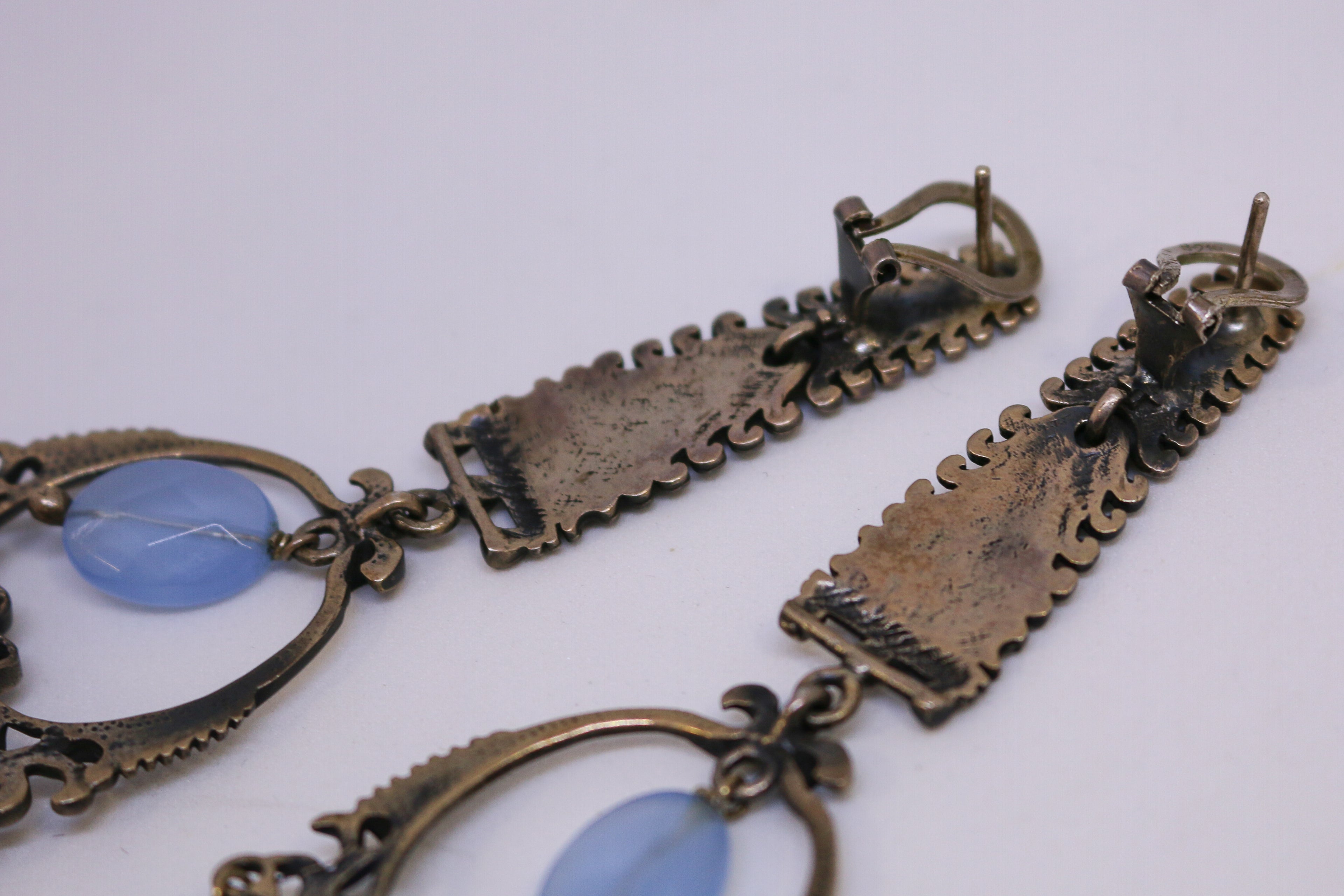 Pendientes Plato de Ley con Amazonitas