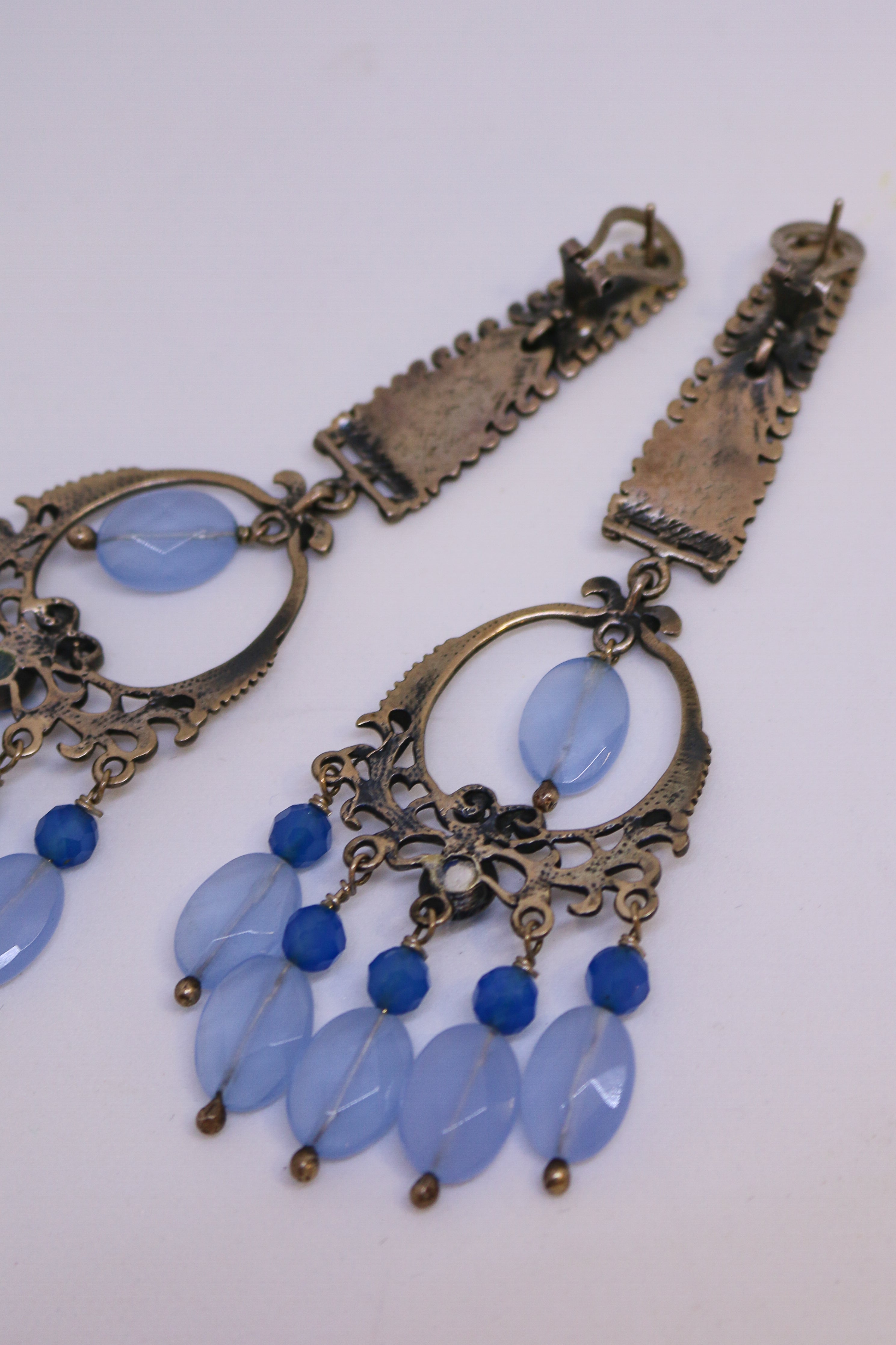 Pendientes Plato de Ley con Amazonitas