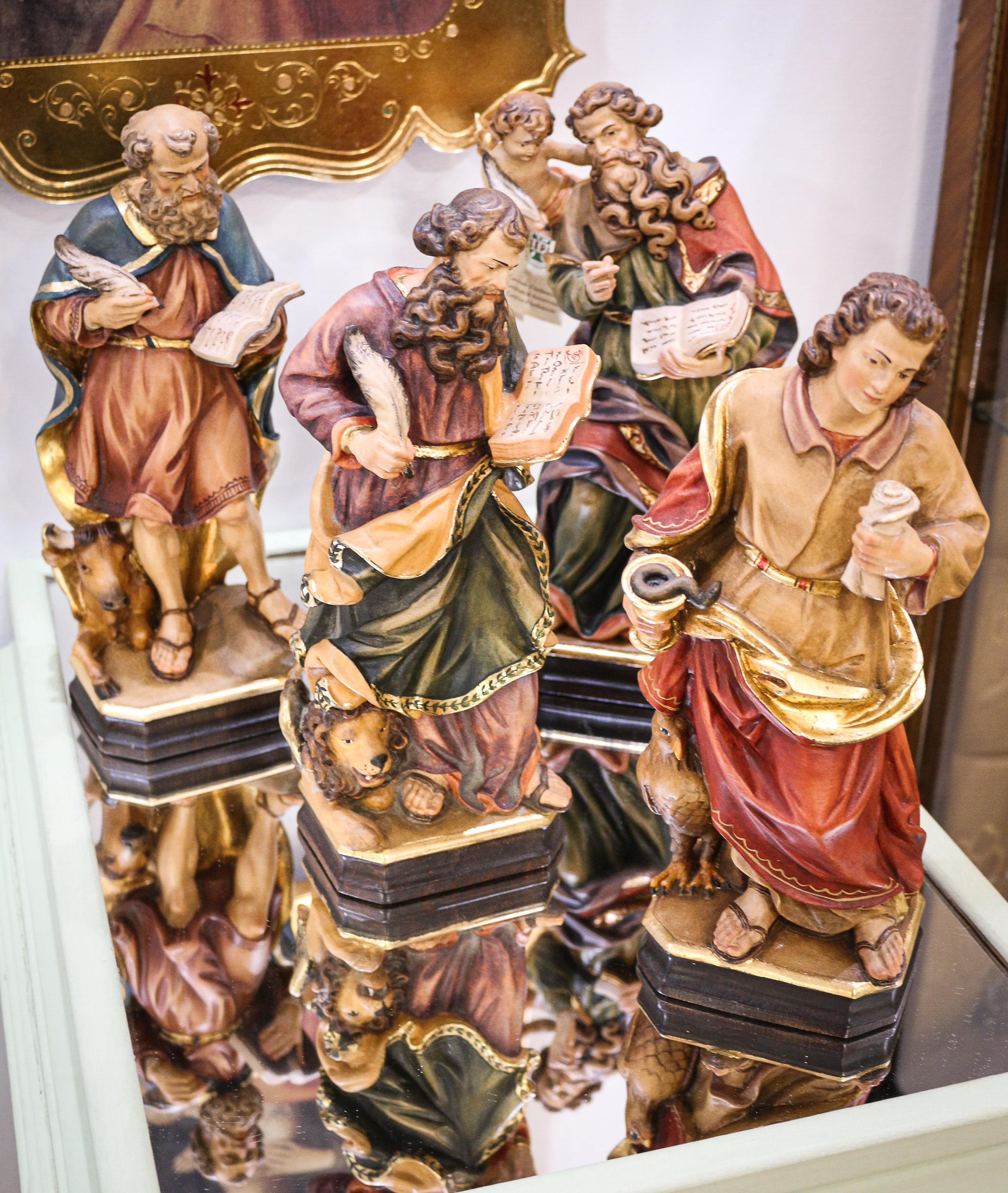 Los Cuatro Evangelistas elaborados Artesanalmente en Madera
