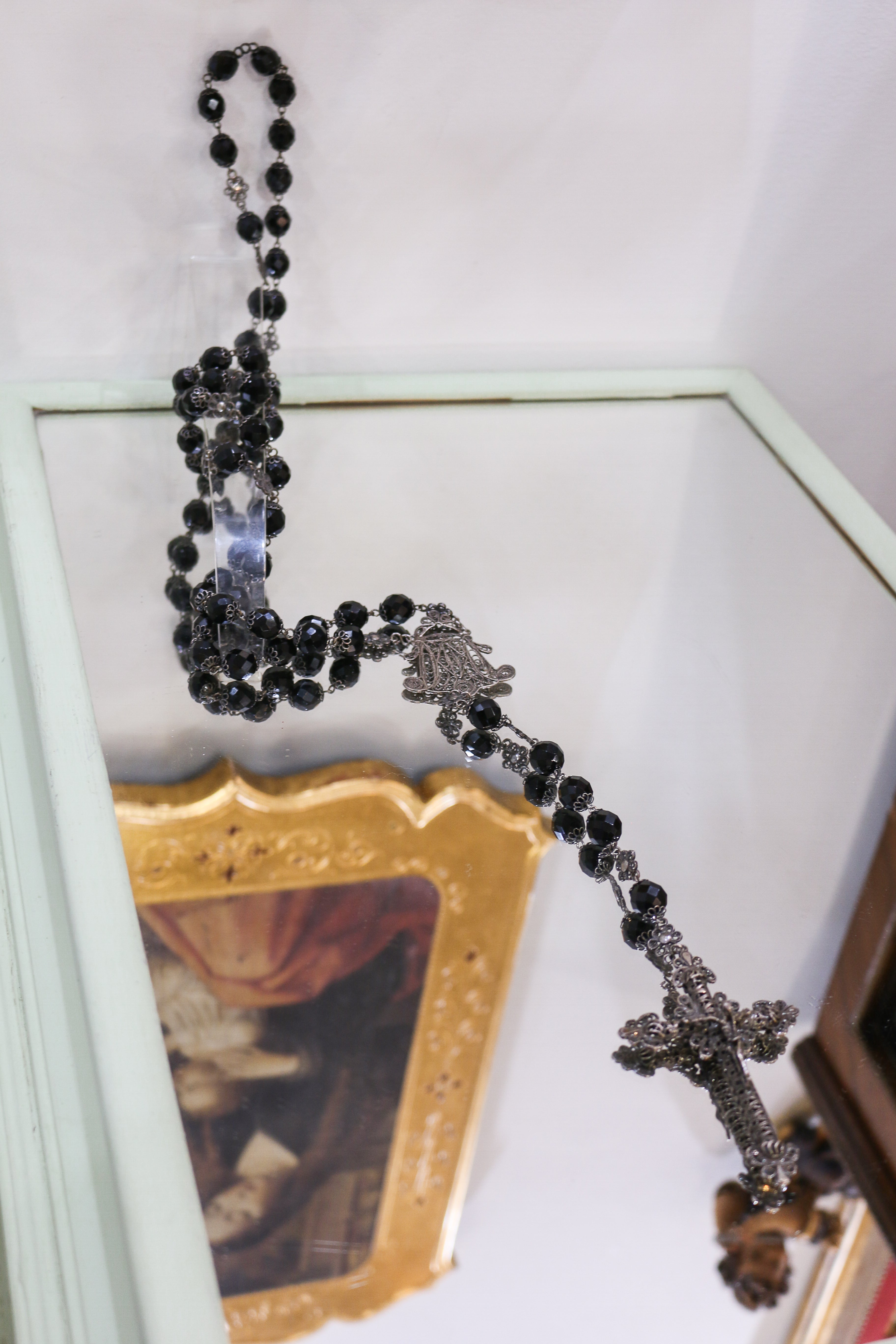 Rosario elaborado Artesanalmente en Plata de Ley y Onix Facetado