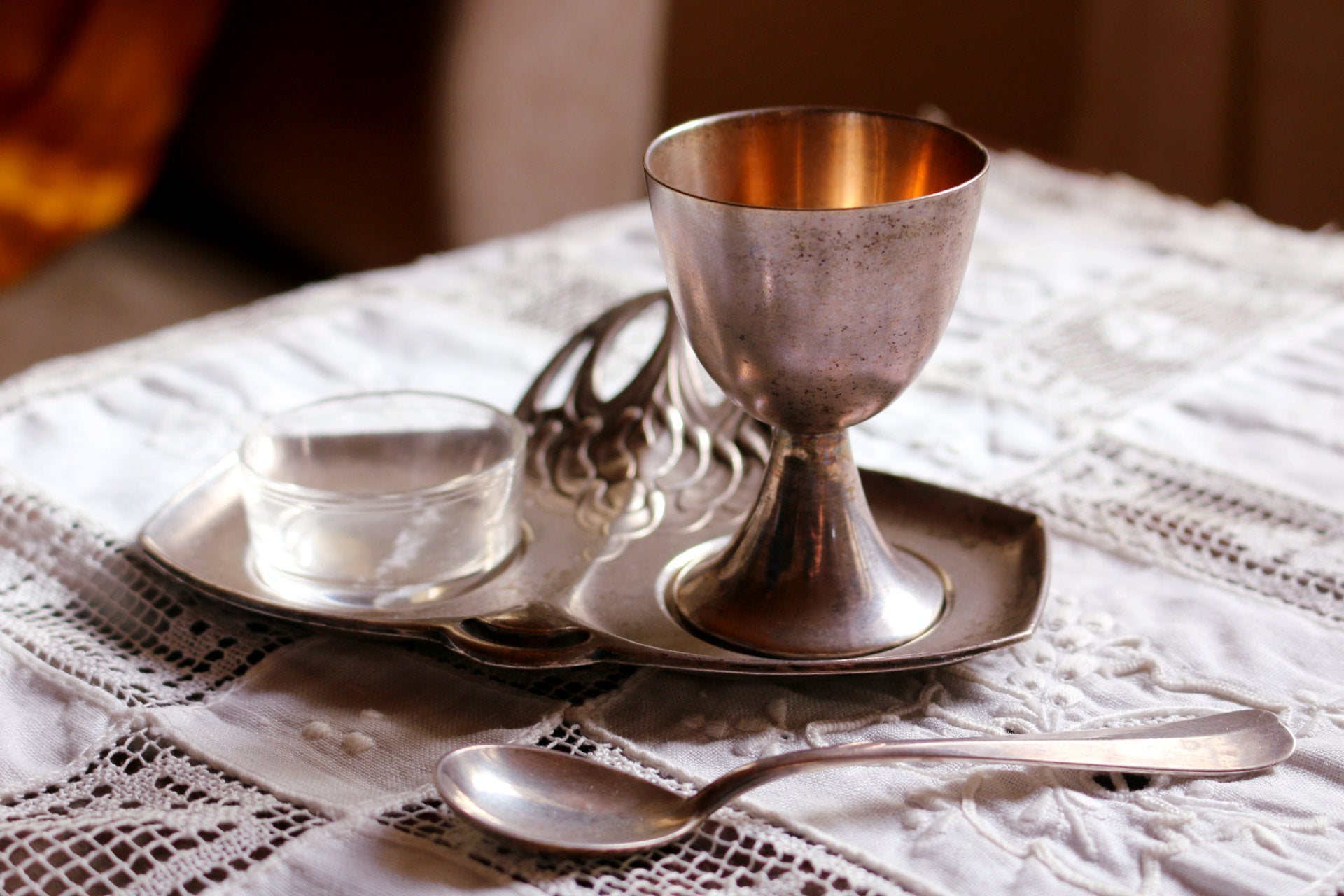 Recipiente Huevera de Plata