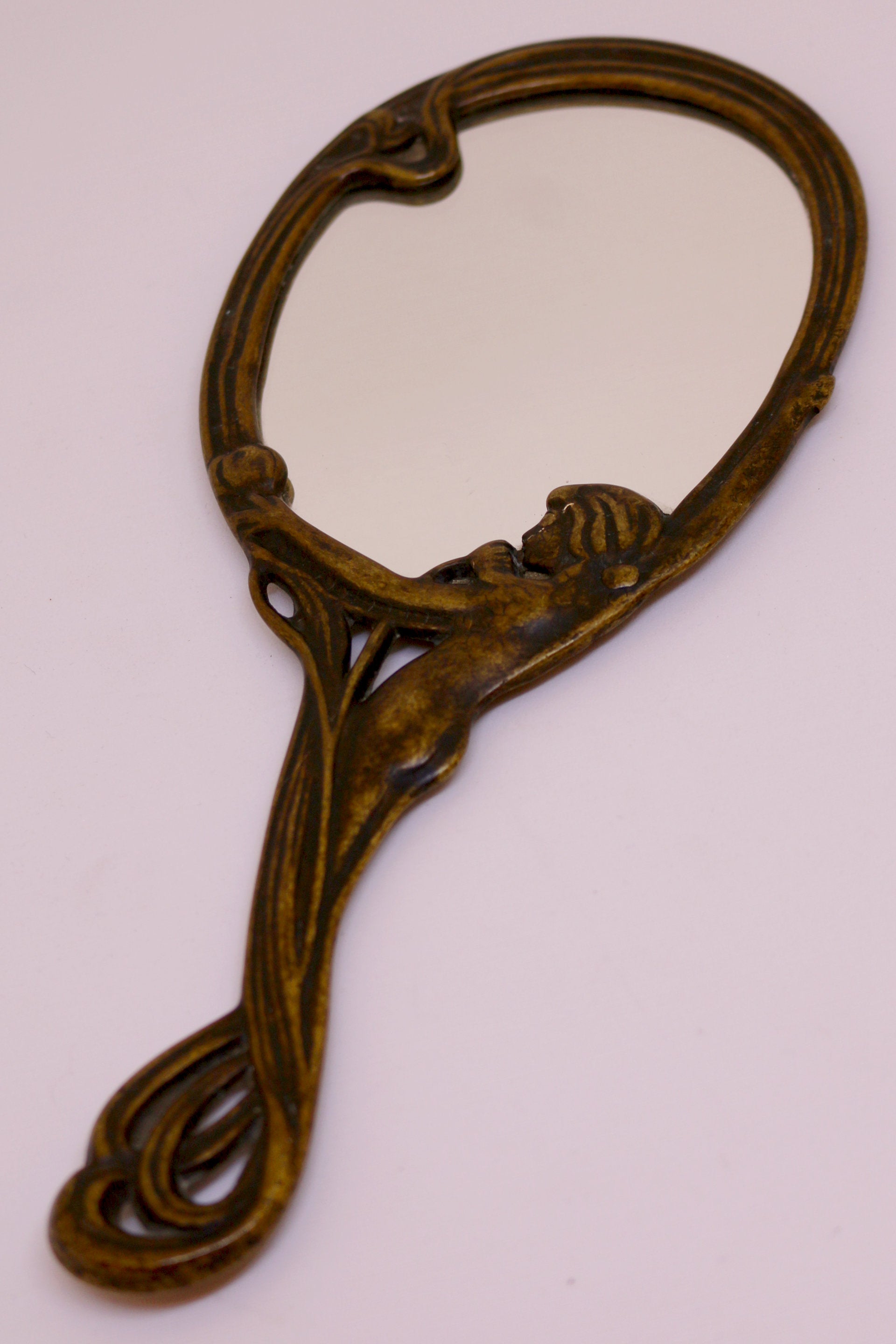 Espejo de Mano en Bronce