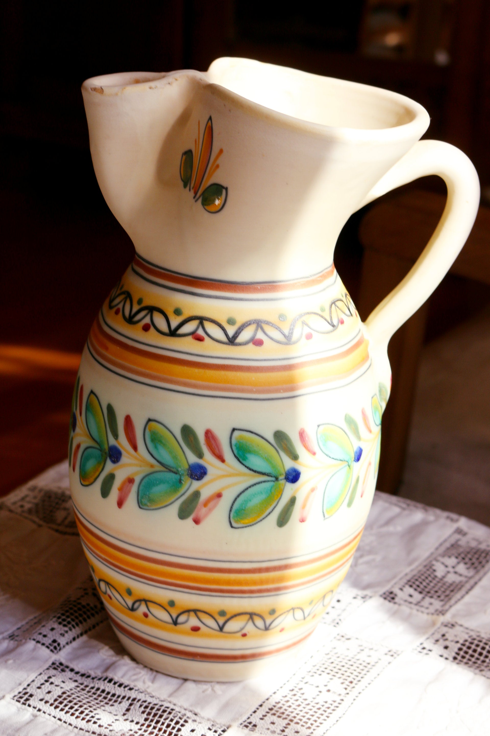 Jarra Ceramica Pintada a Mano