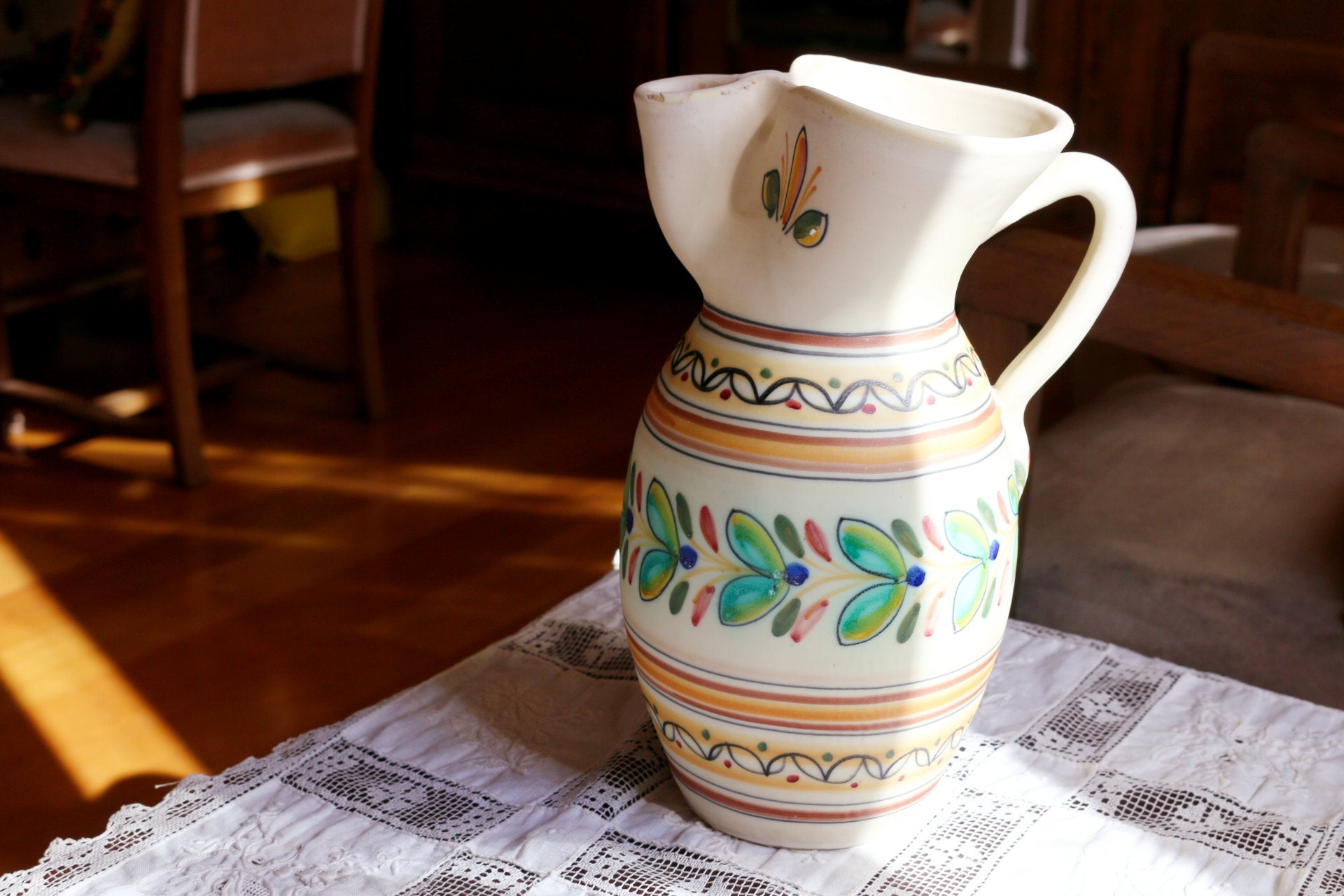 Jarra Ceramica Pintada a Mano